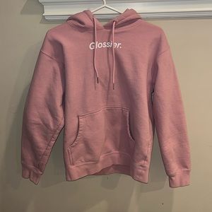 Glossier Original Pink Hoodie EUC
